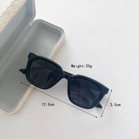 Cuadrado Casual Ropa De Calle Cuadrado Ordenador Personal Resina Lentes Tintados Con Degradado Fotograma Completo Gafas De Sol Para Niños main image 6