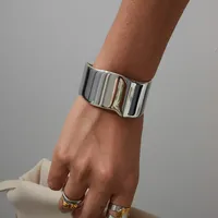 Geometric Casual Vacation Modern Style 316 Stainless Steel  Cuff Bracelets In Bulk main image 2