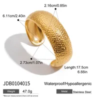 Geometric Casual Modern Style Commute 316 Stainless Steel  Cuff Bracelets Bangle In Bulk sku image 1