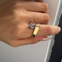 Geometric Casual Modern Style Commute 316 Stainless Steel  Rings main image 1