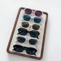 Cadre Ovale Décontractée Ovale Pc Résine Verres Teintés Dégradés Plein Cadre Enfants Lunettes De Soleil main image 1