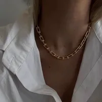 U Shape Casual Streetwear 304 Stainless Steel 18K Gold Plated Necklace Lobster Trigger Clasp Closure main image 1