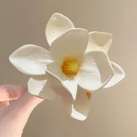 Atmosphere Show Hibiscus Rosa-Sinensis Barrettes Women's Artificial Flowers On The Mirror Side Clip Vacation Style Plumeria Rubra Hairware sku image 19