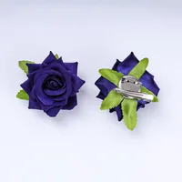 Atmosphere Red Flower Headdress Rose Barrettes Side Clip Side Hairpin Female 2024 New Large Flower Headdress Flower sku image 8