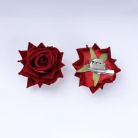 Atmosphere Red Flower Headdress Rose Barrettes Side Clip Side Hairpin Female 2024 New Large Flower Headdress Flower sku image 16