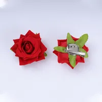 Atmosphere Red Flower Headdress Rose Barrettes Side Clip Side Hairpin Female 2024 New Large Flower Headdress Flower sku image 22