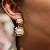 Geometric Casual Modern Style 316 Stainless Steel  Ear Studs main image 1