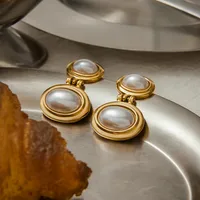 Géométrique Décontractée Style Moderne Acier Inoxydable 316 Boucles D'Oreilles main image 6