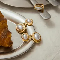 Géométrique Décontractée Style Moderne Acier Inoxydable 316 Boucles D'Oreilles main image 4