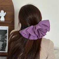 Cabeza Trasera Modificada Algodón Puro Ancho Tridimensional Doble Falda Grande Broche Pasador Horizontal Clip Accesorios Para El Cabello Tocado main image 7