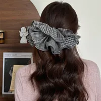 Tête Arrière Modifiée En Pur Coton Large En Trois Dimensions Double Grande Jupe Bud Barrettes Horizontal Clip Cheveux Accessoires Coiffure main image 5
