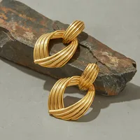 Geometric Casual 316 Stainless Steel  Ear Studs main image 6