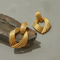 Geometric Casual 316 Stainless Steel  Ear Studs main image 8