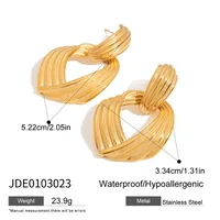 Geometric Casual 316 Stainless Steel  Ear Studs sku image 1