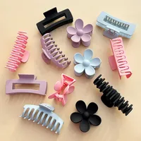 Hot Large Grip Suit Seamless Back Head Frosted Claw Clip Rectangular Shark Clip Hair Accessories Wholesale main image 1