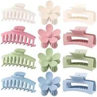 Hot Large Grip Suit Seamless Back Head Frosted Claw Clip Rectangular Shark Clip Hair Accessories Wholesale sku image 1