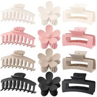 Hot Large Grip Suit Seamless Back Head Frosted Claw Clip Rectangular Shark Clip Hair Accessories Wholesale sku image 4