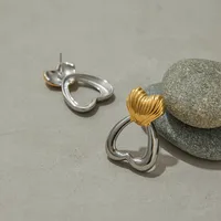 Geometric Heart Shape Casual Elegant Modern Style 316 Stainless Steel  Ear Studs main image 6