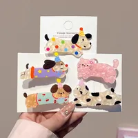 Cute Cartoon Cat Puppy Hairpin Women's Side Clip Ins Headwear Hair Accessories High-grade Duckbill Clip Summer Hairpin main image 3