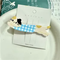 Cute Cartoon Cat Puppy Hairpin Women's Side Clip Ins Headwear Hair Accessories High-grade Duckbill Clip Summer Hairpin sku image 6