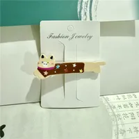 Cute Cartoon Cat Puppy Hairpin Women's Side Clip Ins Headwear Hair Accessories High-grade Duckbill Clip Summer Hairpin sku image 8