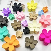 Frosted Flower Hair Clip Back Head Updo Hair Clip Barrettes Ponytail Bun High-Grade Sense Barrettes Shark Clip Wholesale main image 2