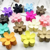 Frosted Flower Hair Clip Back Head Updo Hair Clip Barrettes Ponytail Bun High-Grade Sense Barrettes Shark Clip Wholesale main image 1