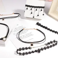Popular Collar Necklace Women's Choker Clavicle Chain Neck Accessories Neck Strap Necklace Lace Short Necklace main image 2