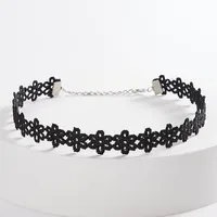 Popular Collar Necklace Women's Choker Clavicle Chain Neck Accessories Neck Strap Necklace Lace Short Necklace sku image 8