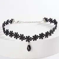 Popular Collar Necklace Women's Choker Clavicle Chain Neck Accessories Neck Strap Necklace Lace Short Necklace sku image 10