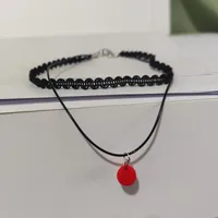 Popular Collar Necklace Women's Choker Clavicle Chain Neck Accessories Neck Strap Necklace Lace Short Necklace sku image 11