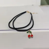 Popular Collar Necklace Women's Choker Clavicle Chain Neck Accessories Neck Strap Necklace Lace Short Necklace sku image 12