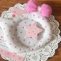 New Simple Pink With Dots Bow Duckbill Clip Ins Autumn And Winter Simplicity All-Match Bang Side Clip Niche Headdress sku image 14