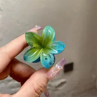 Plumeria Rubra Summer Sunflower Small Jaw Clip Female Cute Mori Style Broken Hair Bangs Side Hairpin Headdress Ins sku image 2
