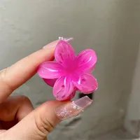 Plumeria Rubra Summer Sunflower Small Jaw Clip Female Cute Mori Style Broken Hair Bangs Side Hairpin Headdress Ins sku image 3