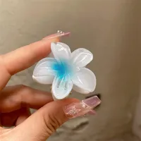 Plumeria Rubra Summer Sunflower Small Jaw Clip Female Cute Mori Style Broken Hair Bangs Side Hairpin Headdress Ins sku image 1