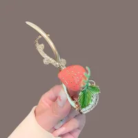 Vintage Pearl Flowers Banana Clip High-Grade Metal Butterfly Net Red Barrettes Antique Coiled Hair Elegant Hairpin Wholesale sku image 4