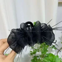 Princess On The Run ~ Fairy Temperamental Big Bow Headwear Back Spring Clip Long Ribbon Hairpin Hair Accessories sku image 8