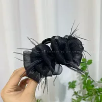 Princess On The Run ~ Fairy Temperamental Big Bow Headwear Back Spring Clip Long Ribbon Hairpin Hair Accessories sku image 2