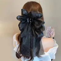 Princess On The Run ~ Fairy Temperamental Big Bow Headwear Back Spring Clip Long Ribbon Hairpin Hair Accessories sku image 6