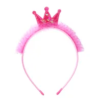Children's Hair Accessories Princess Crown Hair Clasp Internet Hot  Color Sequins Lace Headband Simple Girls Headdress main image 5