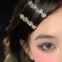 Women's Group Style Austrian Rhinestone Barrettes Word Clip Bang Side Clip Crystal Rhinestone Sweet Cool Fairy Temperamental Side Clip main image 1