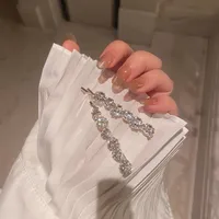 Women's Group Style Austrian Rhinestone Barrettes Word Clip Bang Side Clip Crystal Rhinestone Sweet Cool Fairy Temperamental Side Clip main image 3