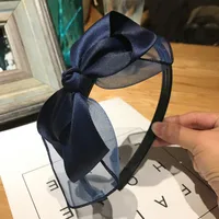 2021 New Style Bow Headband Cloth Hair Accessories Girls' Accessories Fashion Mesh Headband Non-Slip Bandeau Headdress sku image 2