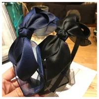 2021 New Style Bow Headband Cloth Hair Accessories Girls' Accessories Fashion Mesh Headband Non-Slip Bandeau Headdress main image 3