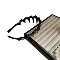 High-Grade Small Butterfly Velvet Wave Headband High Skull Top Headband Face Wash Non-Slip Toothed Hair Hoop Barrettes Hair Tie main image 5