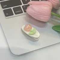 INS Cream Color Love Tulip Barrettes Gentle Spring Sweet Girly Student Duckbill Clip Flower Hair Accessories main image 3