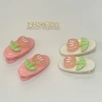 INS Cream Color Love Tulip Barrettes Gentle Spring Sweet Girly Student Duckbill Clip Flower Hair Accessories main image 1