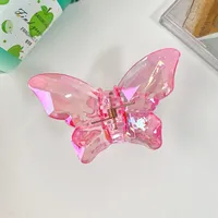 2024 New Crystal Butterfly Grip Super Fairy Barrettes Female Online Influencer Ins Shark Clip Hairpin DIY Catch Hairpin Headdress main image 3
