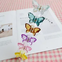 2024 New Crystal Butterfly Grip Super Fairy Barrettes Female Online Influencer Ins Shark Clip Hairpin DIY Catch Hairpin Headdress main image 2
